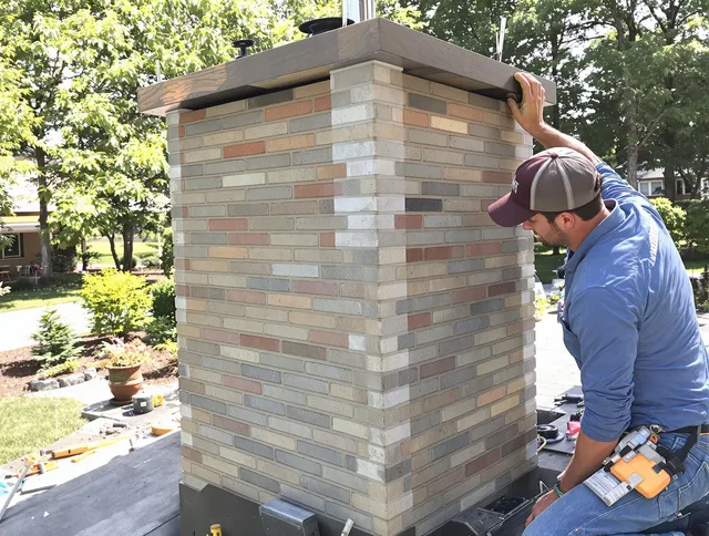 Pine Hills Chimney Sweep completing a modern chimney remodel in Pine Hills, FL
