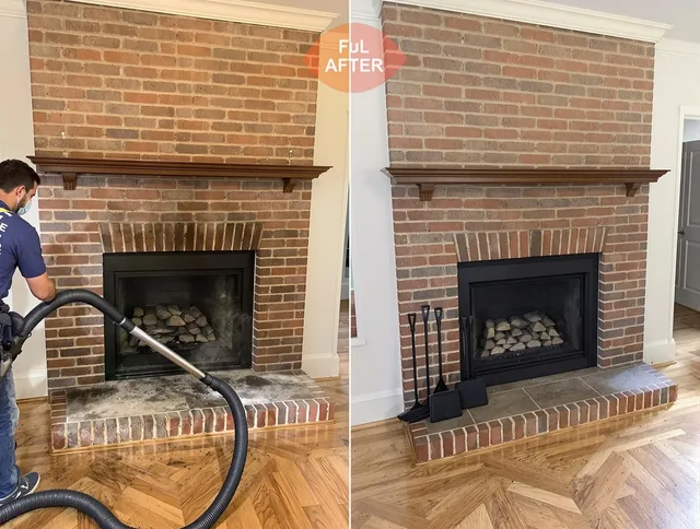Pine Hills Chimney Sweep carefully sanitizing a fireplace in Pine Hills, FL