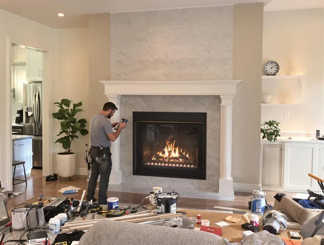 Newly installed fireplace by Pine Hills Chimney Sweep in Pine Hills, FL